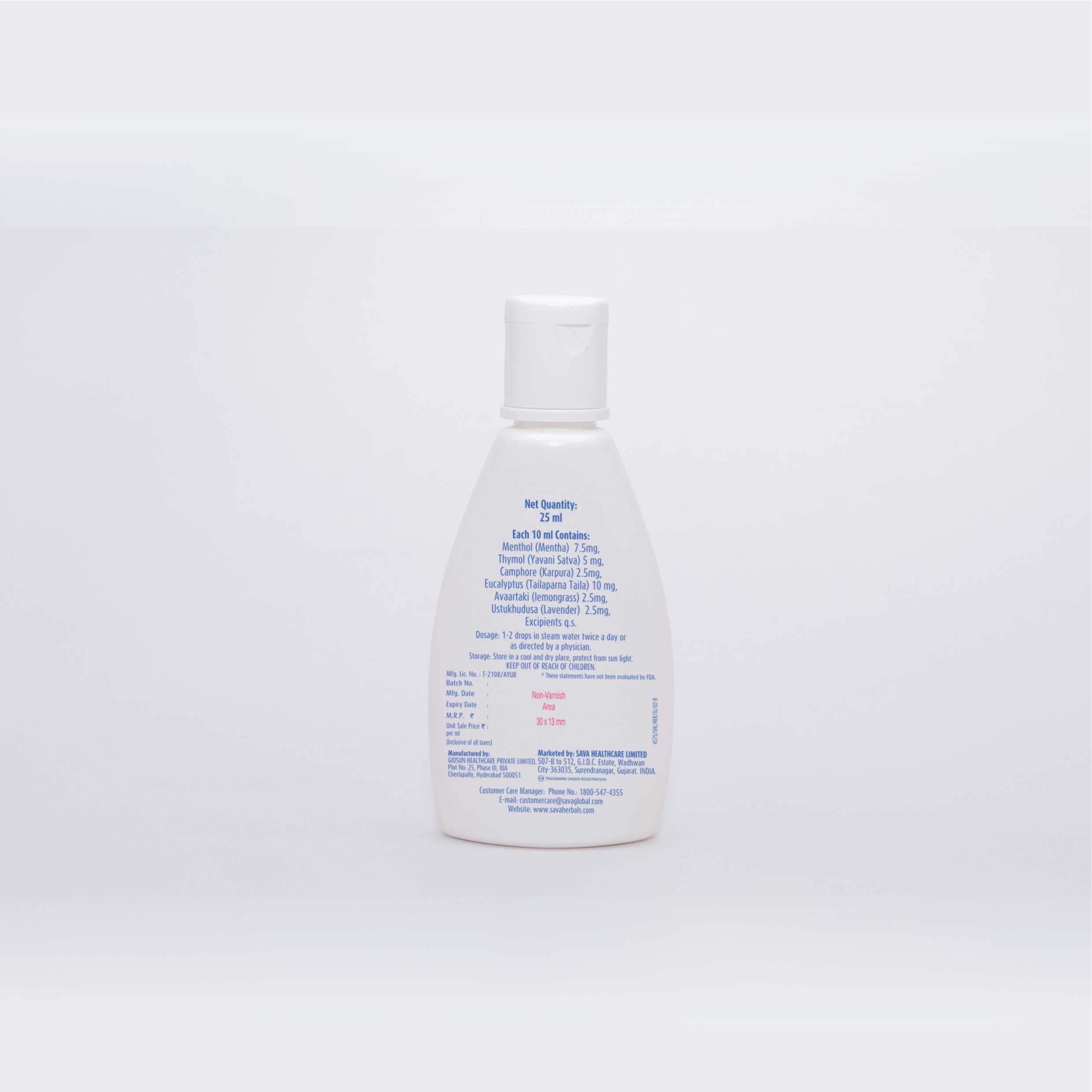 Ayurease Cold Relief Inhalant Drops – Relief From Cold & Sinusitis