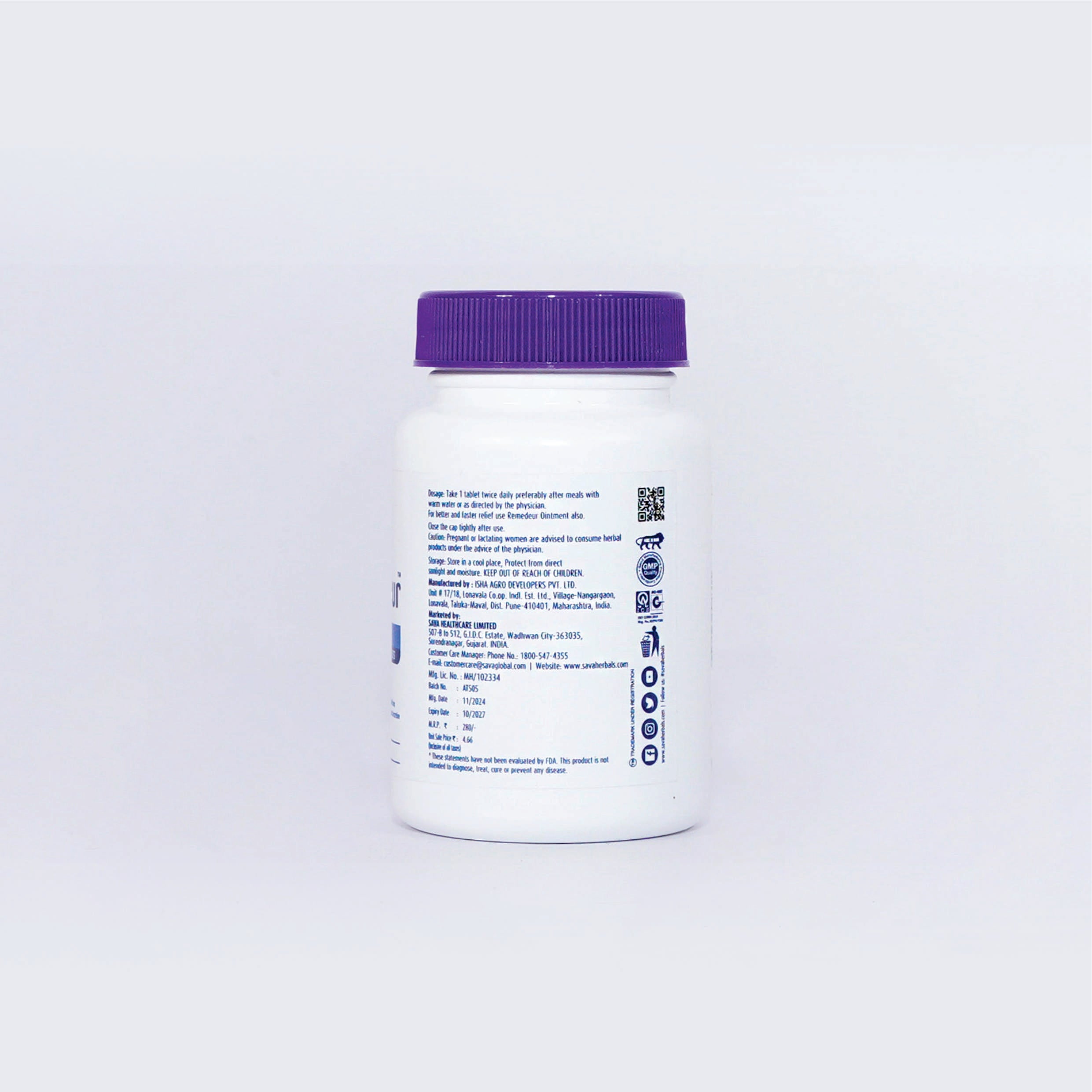 Remedeur Tablets – Quick Relief in Hemorrhoids (Piles), Anal Fissures & Fistula