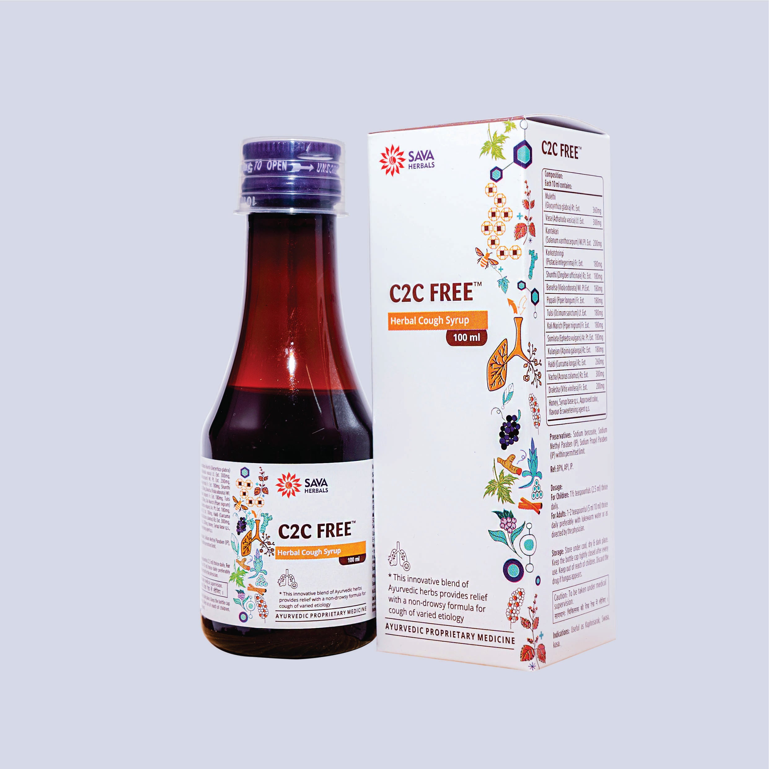 C2C Free Cough Syrup – Herbal Cough Syrup